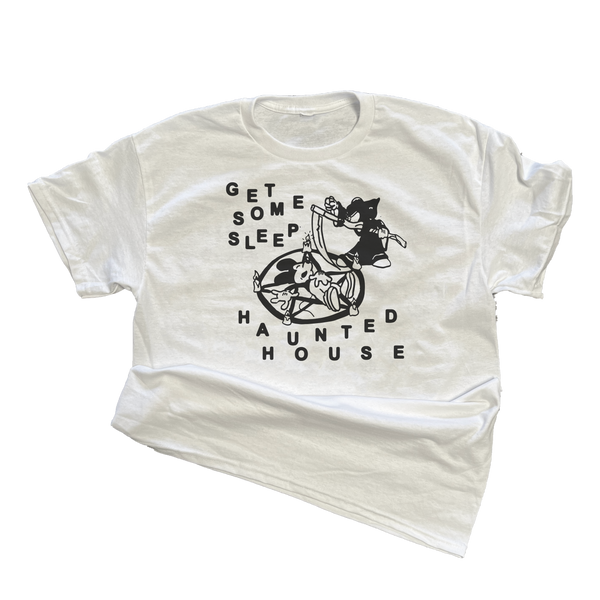 Haunted House White Regular Fit Shirt Get Some Sleep