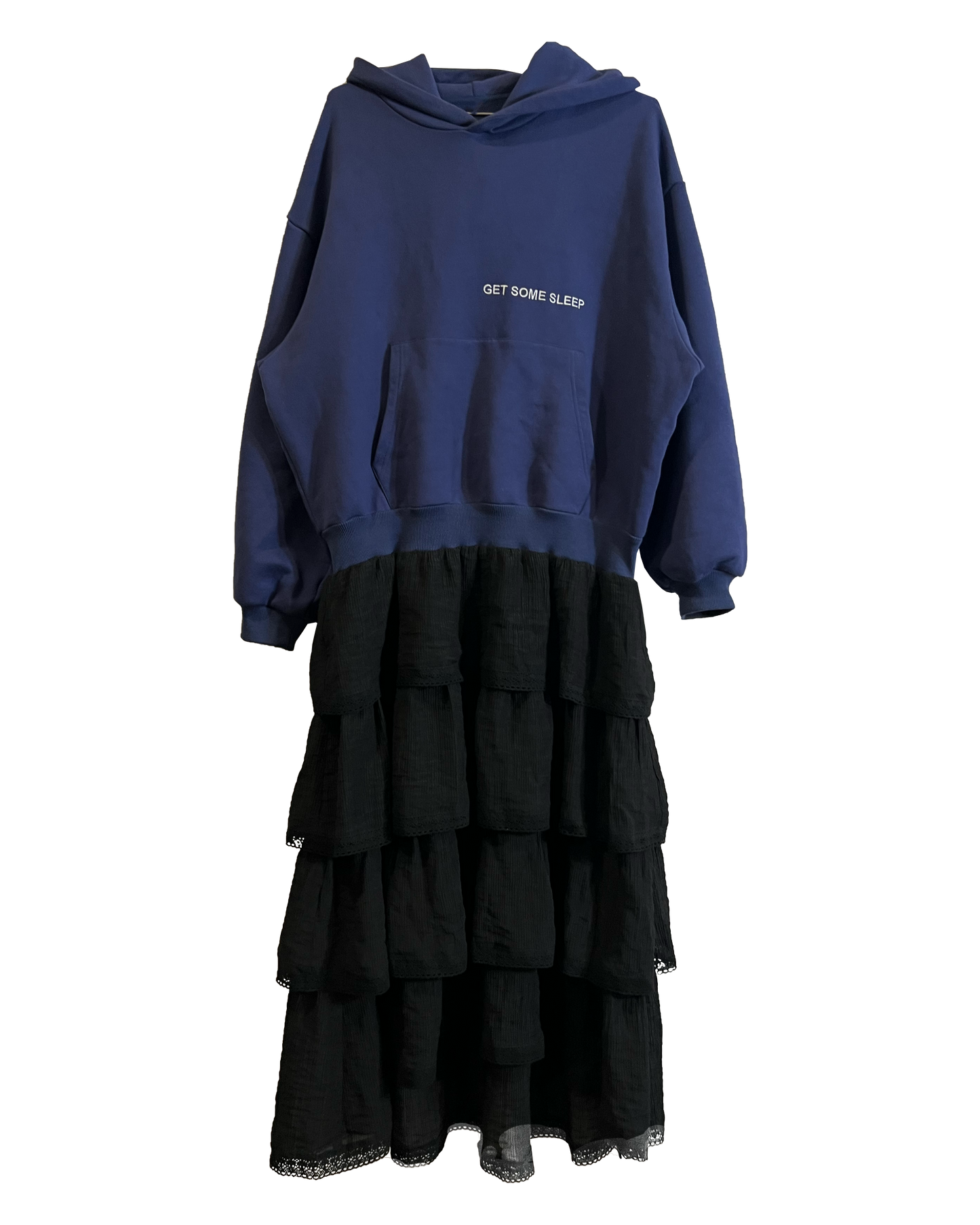 Celestial Cut Hoodie Dress - Navy/Black [PRE-ORDER]