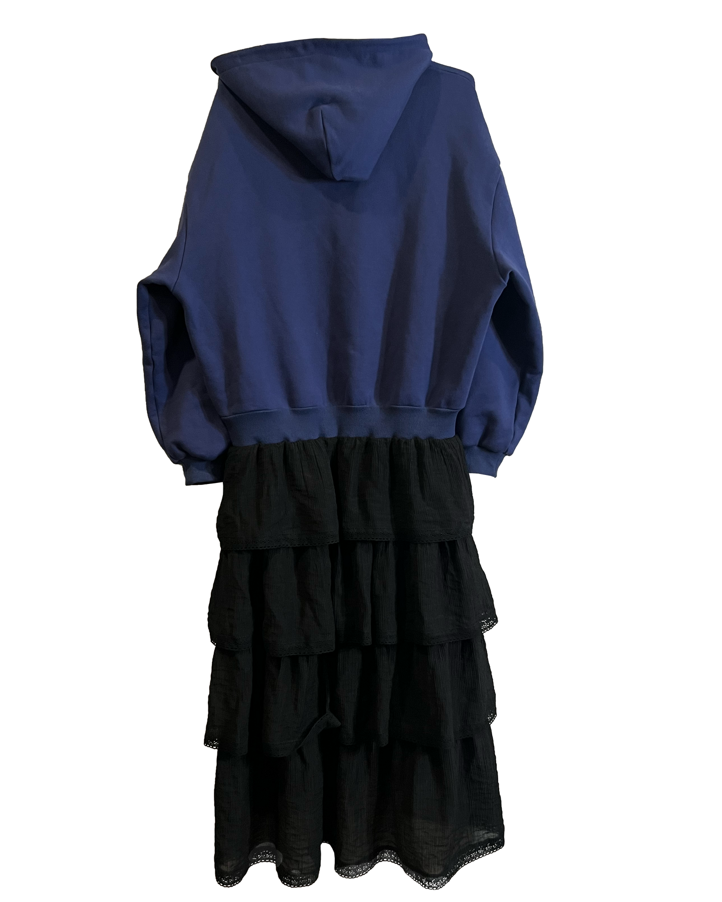 Celestial Cut Hoodie Dress - Navy/Black [PRE-ORDER]