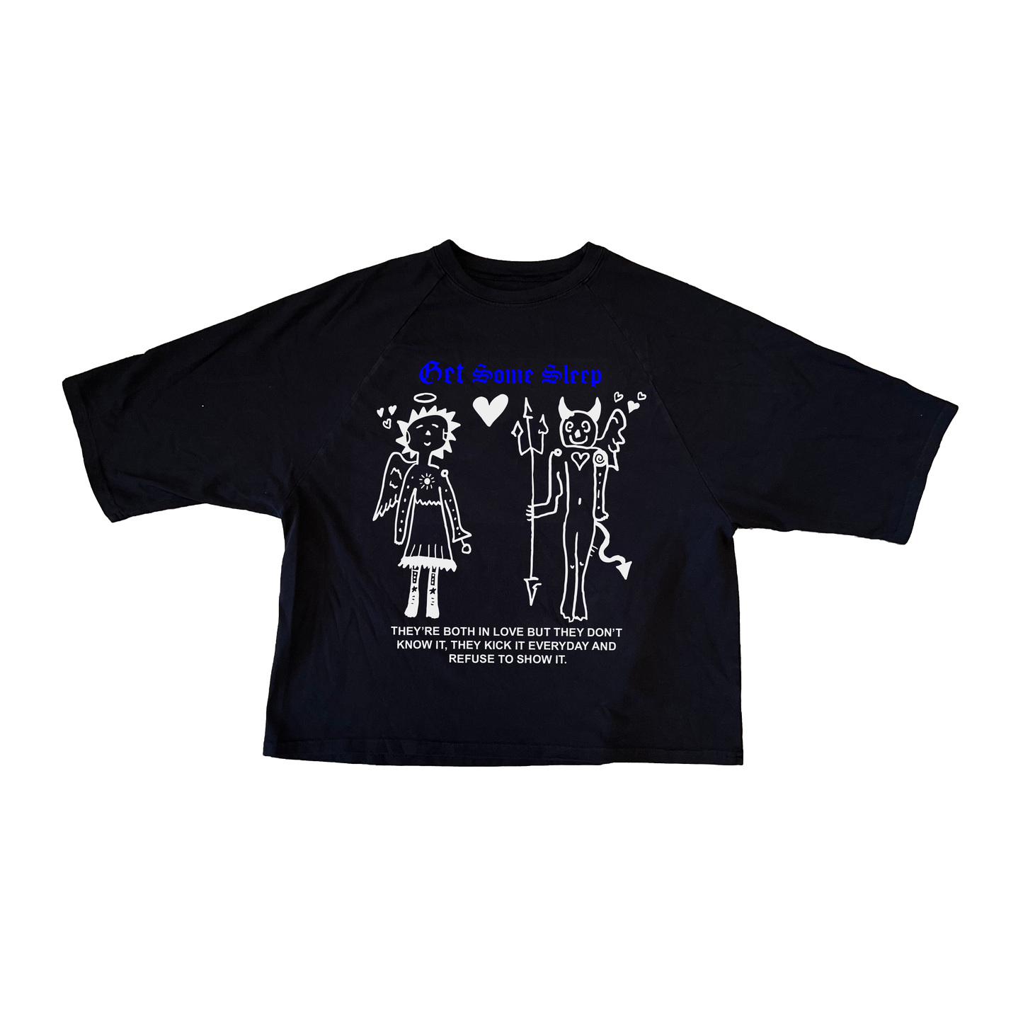 They're In Love - Black Raglan Boxy Tee Shirt