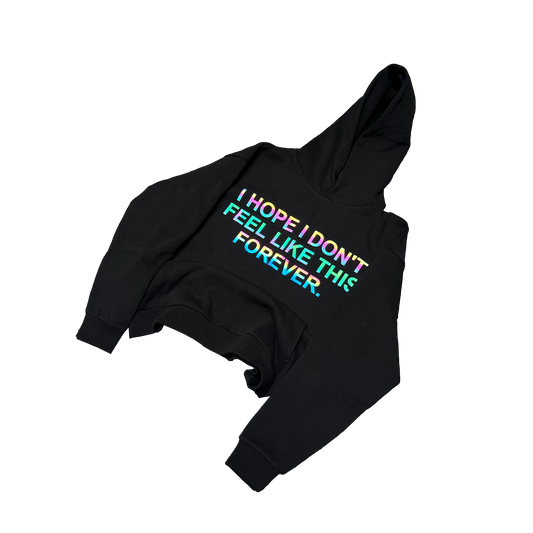 I Hope I Don't - Black Rainbow Reflective Hoodie [MADE TO ORDER]