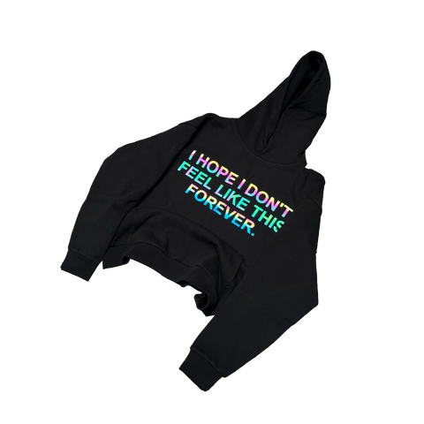 I Hope I Don't - Black Rainbow Reflective Hoodie [MADE TO ORDER]