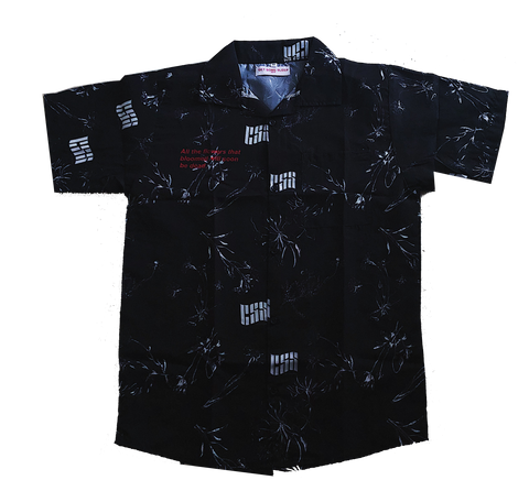 Blooming Flowers Button up - Black [PREORDER]