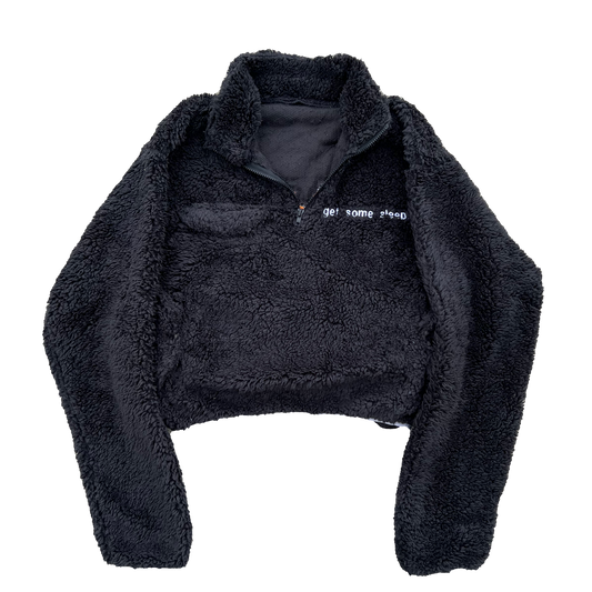 It Won't Be - Black Sherpy 1/4 Zip Pullover