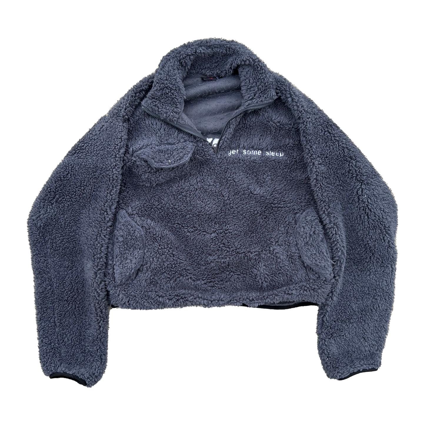 Everyone I Love Is Here - Gray Sherpy 1/4 Zip Pullover