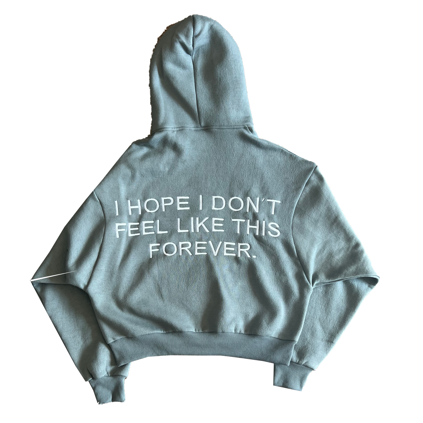 I Hope I Don't - Light Grey Embroidered Zippy