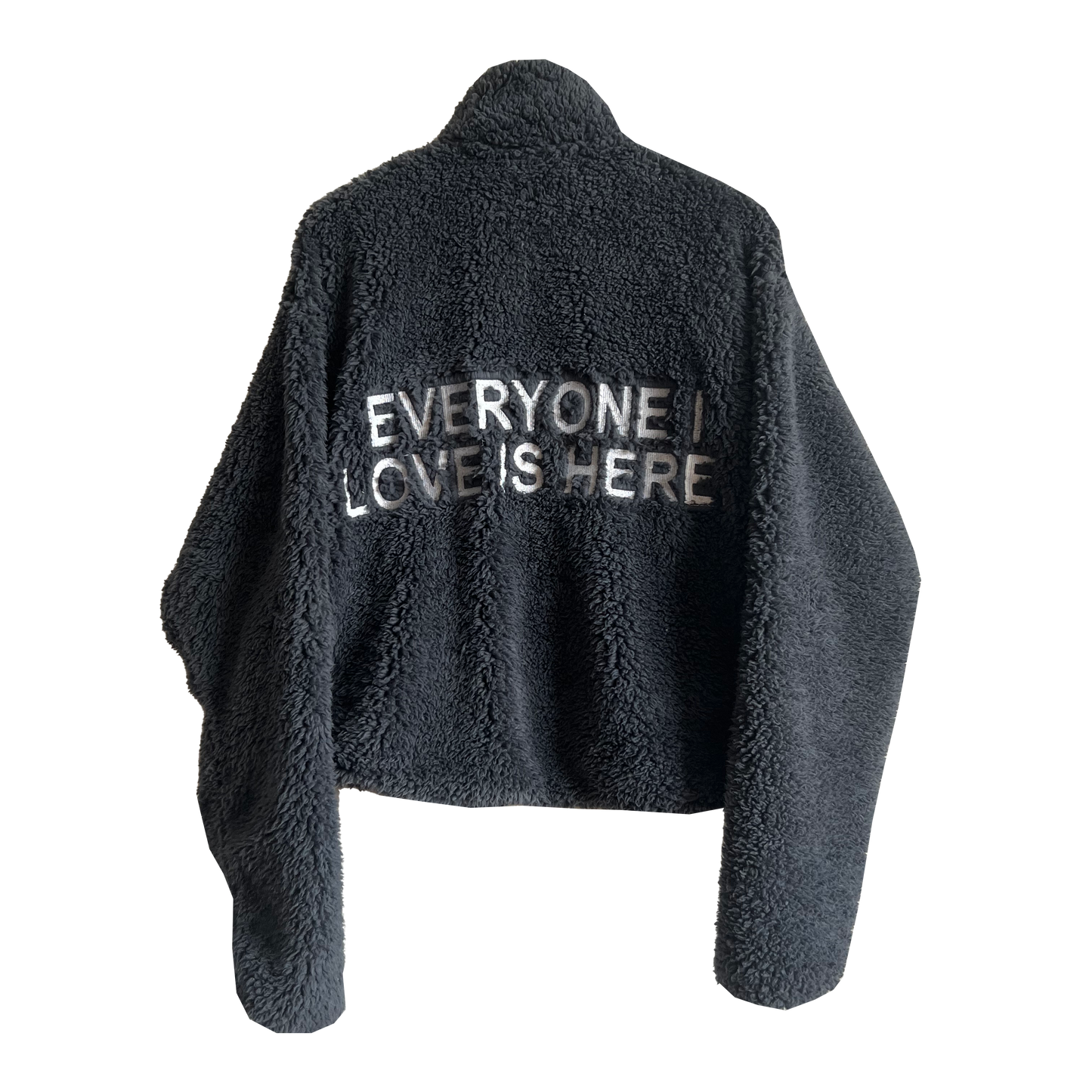 Everyone I Love Is Here - Gray Sherpy 1/4 Zip Pullover