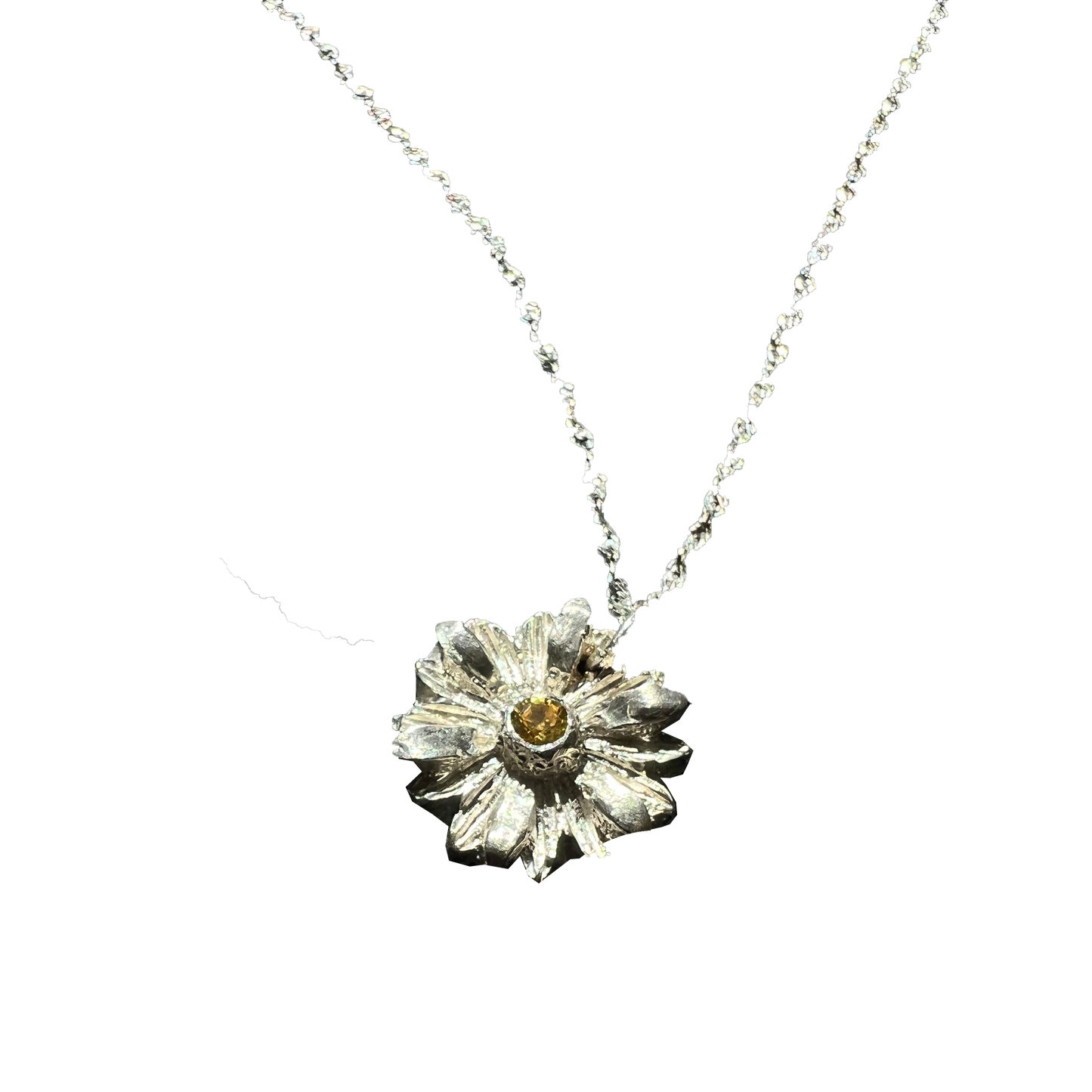 Daisy Chain - .925 Silver/ Yellow Sapphire 24"  [DETHBEACH X GSS]