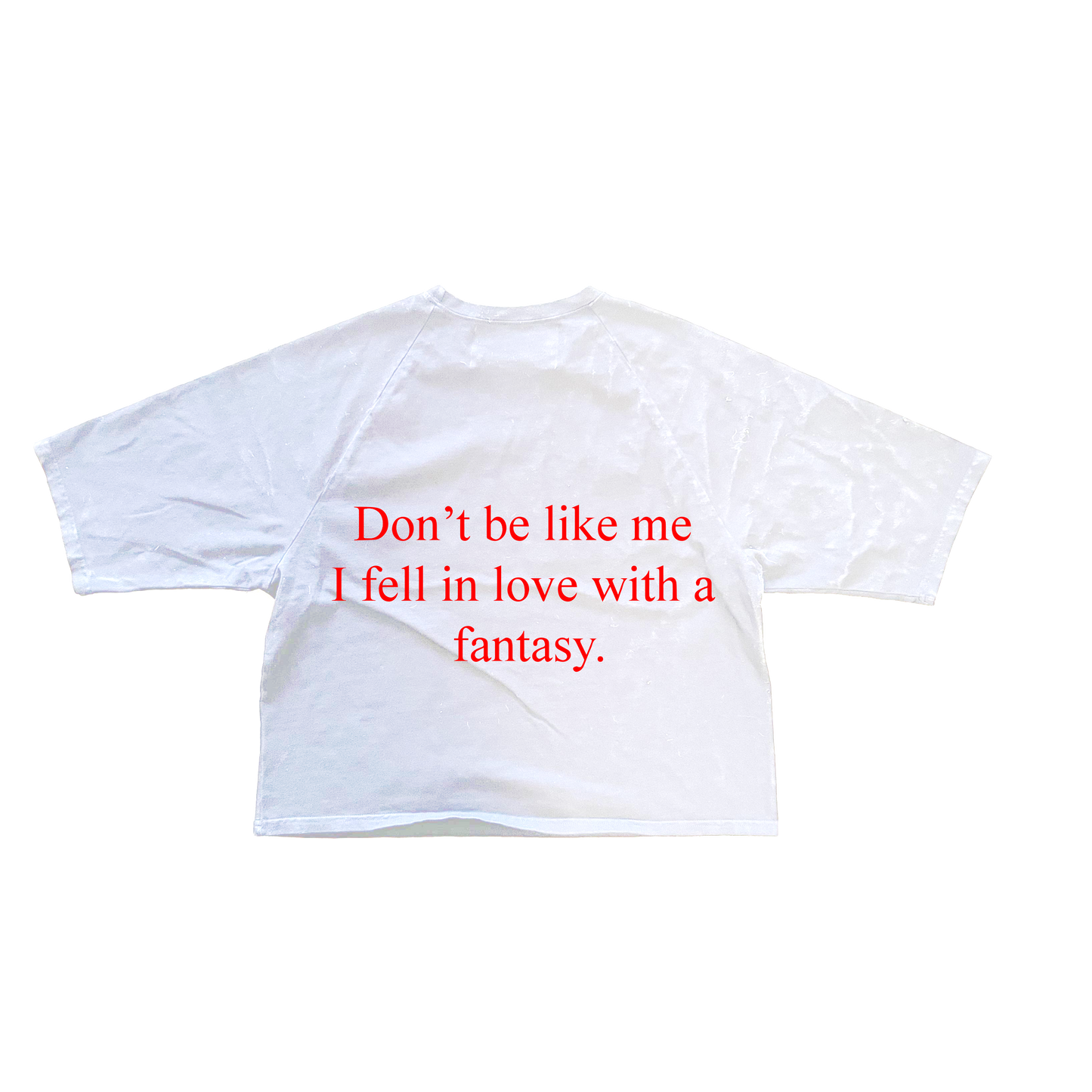 Don't Be Like Me - White Raglan Boxy Tee Shirt