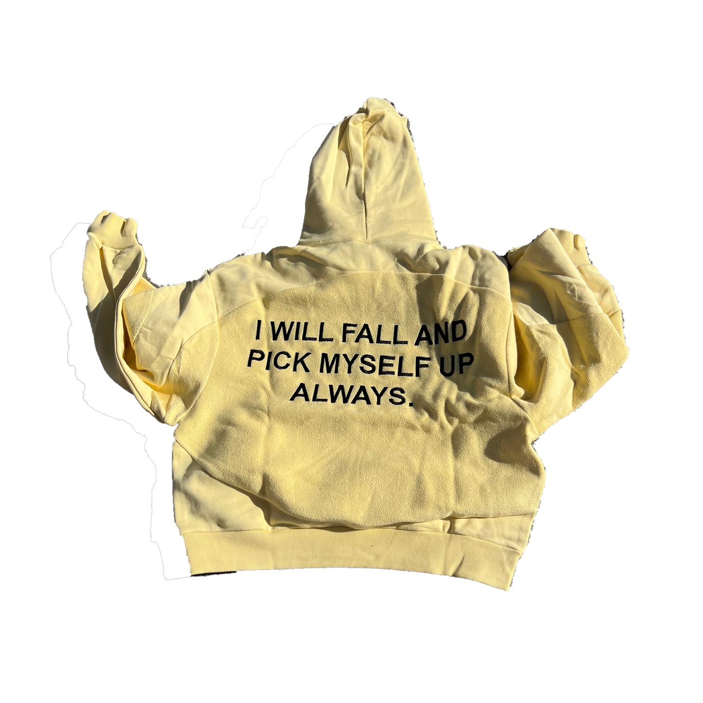 I Will Fall - Pastel Yellow Celestial Cut Hoodie