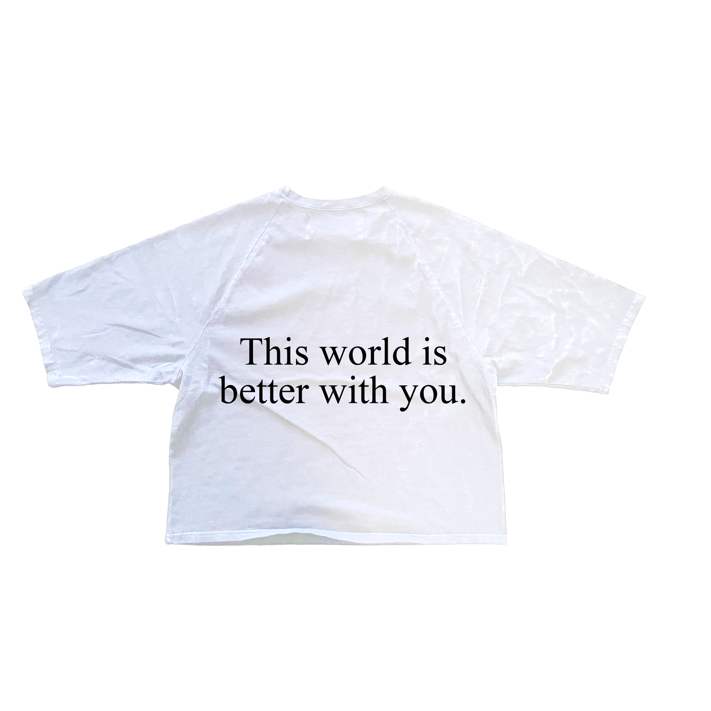 This World Is - White Raglan Boxy Tee Shirt